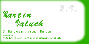 martin valuch business card